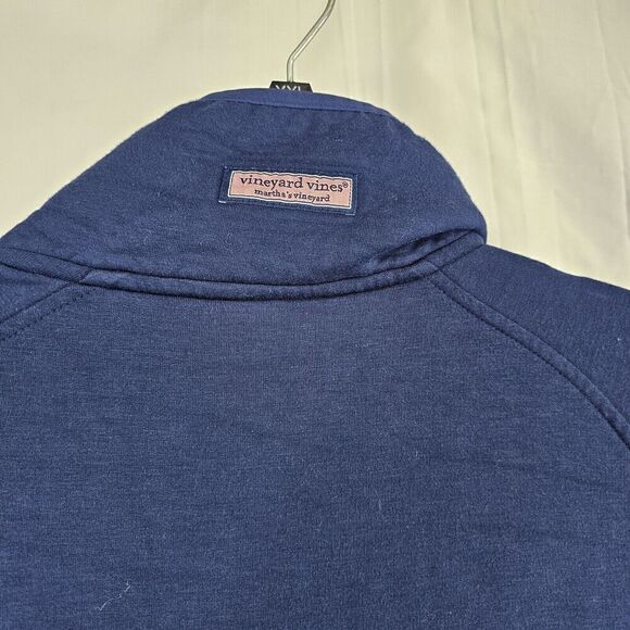 Vineyard Vines Dreamcloth Color-Blocked Half-Zip Shep Shirt Blue Navy Size XS - Picture 7 of 7